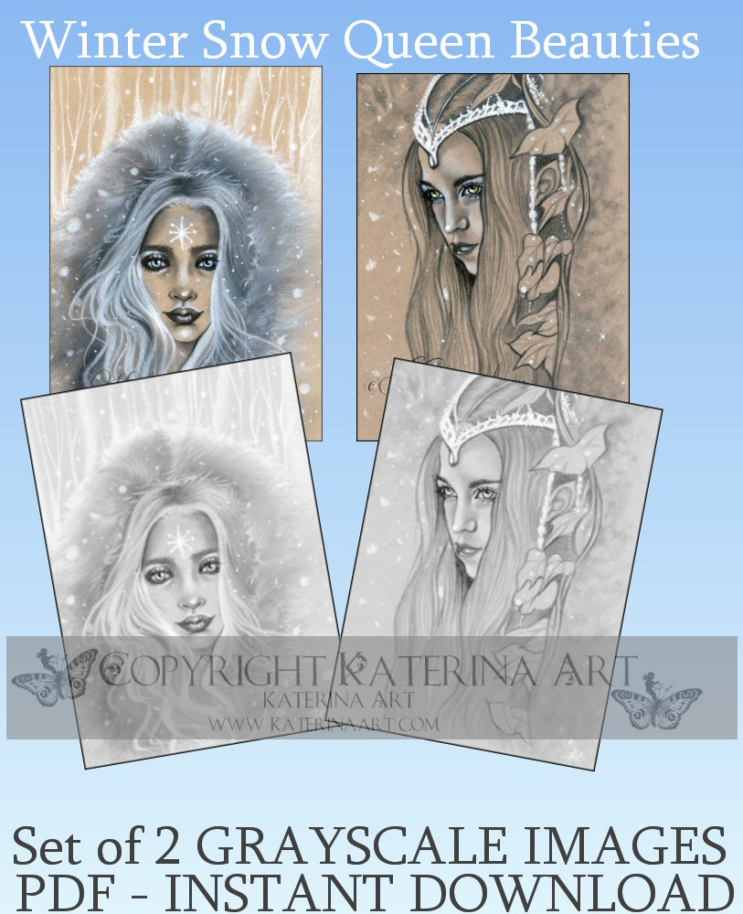 KaterinaKoukiotis-Snow Queen SET Coloring Pages